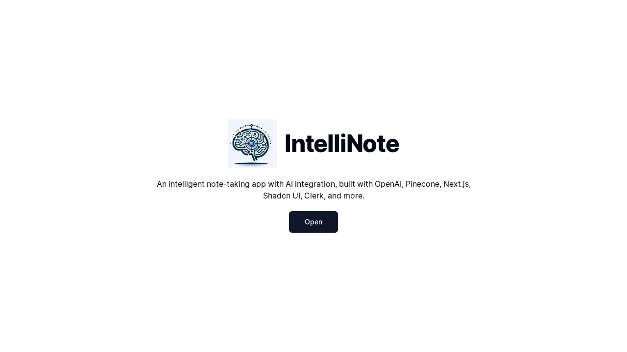 A screenshot of AI Note App
