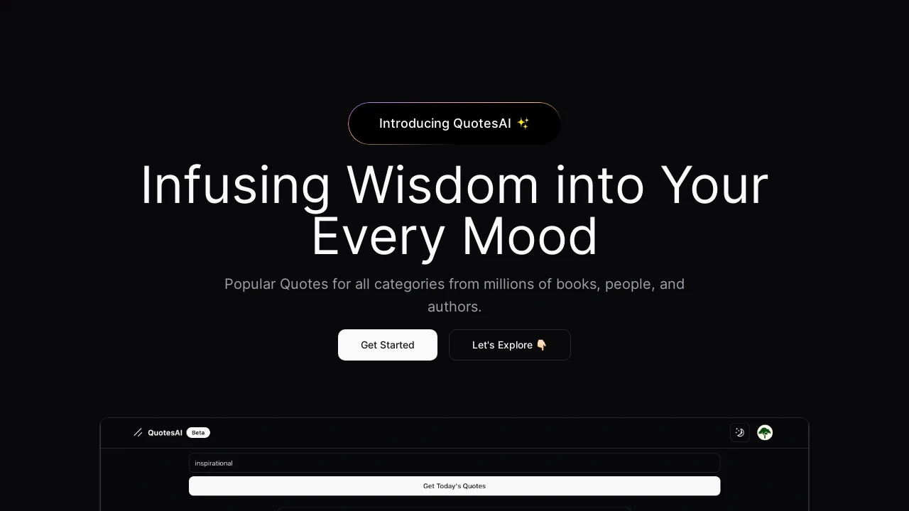 A screenshot of QuotesAI