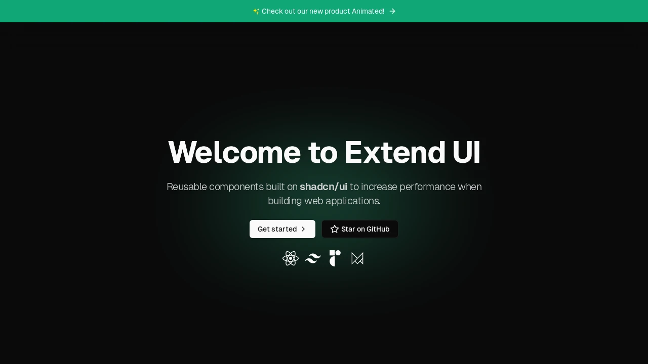 A screenshot of Extendui