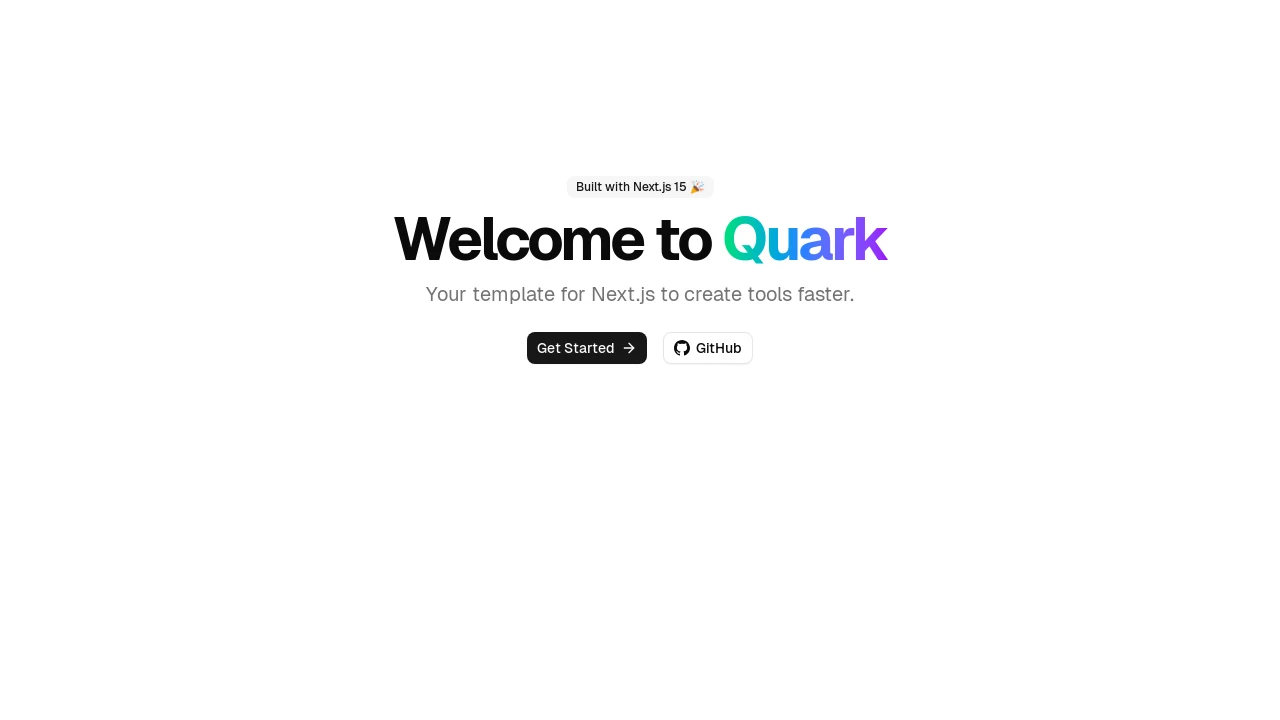 A screenshot of Quark