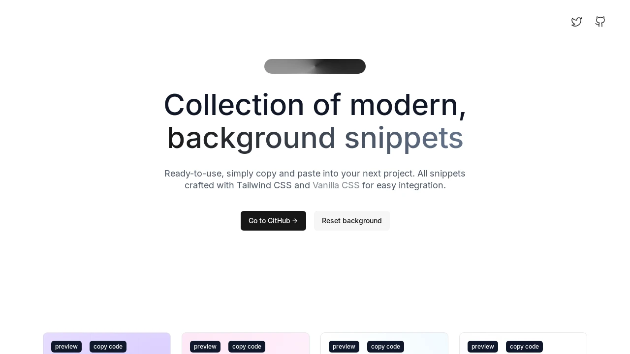 A screenshot of ibelick/background-snippet