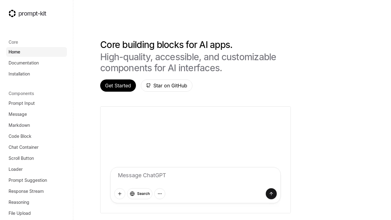 A screenshot of Prompt Kit