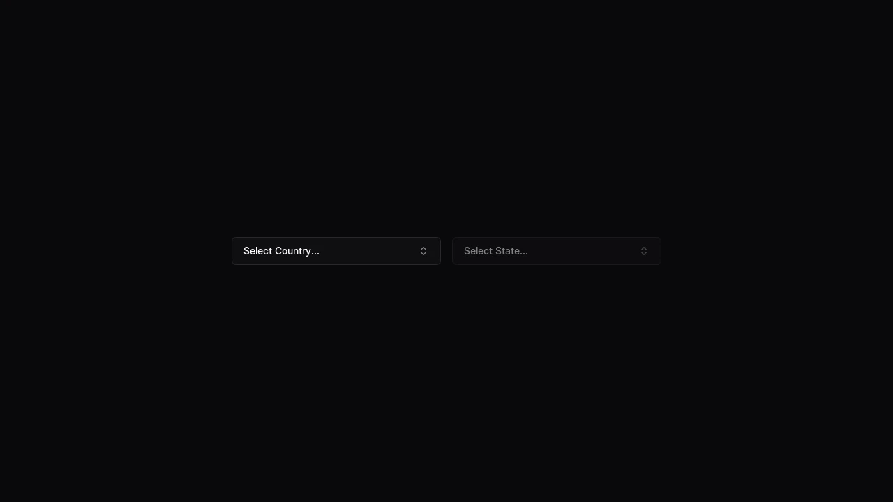 A screenshot of Country State Dropdown