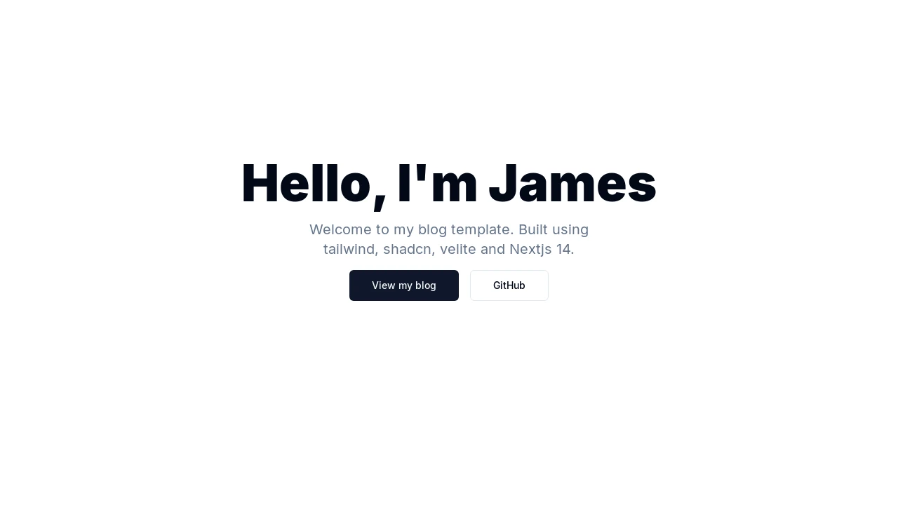 A screenshot of Nextjs Velite Blog Template