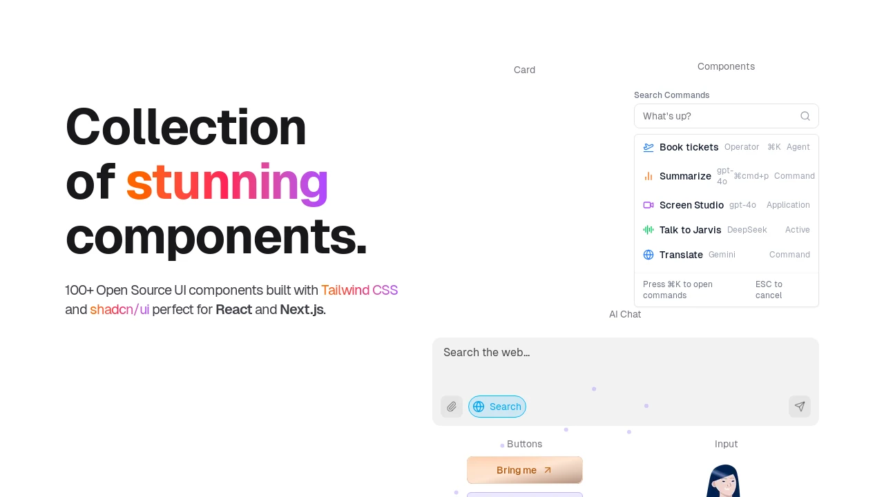 A screenshot of kokonut-ui