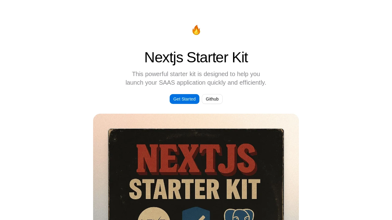 A screenshot of Nextjs Starter Kit