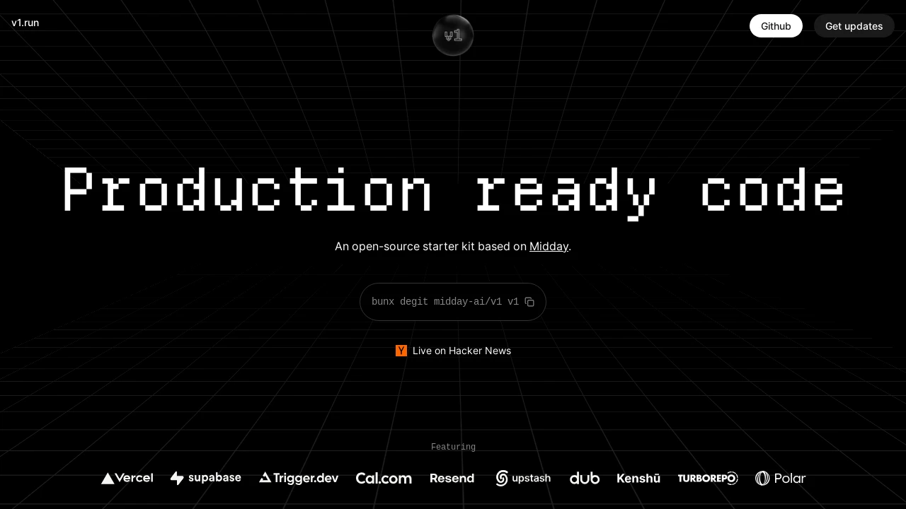 A screenshot of V1