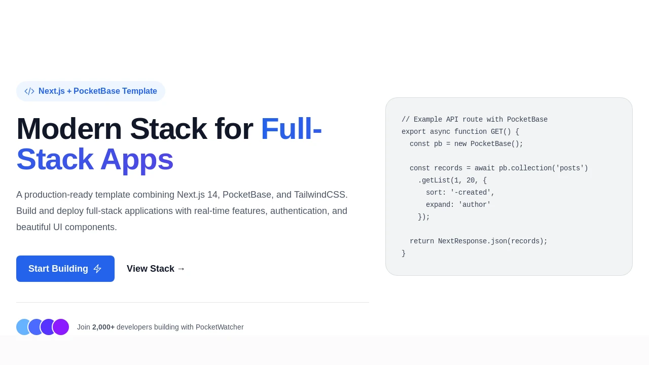 A screenshot of Pocketwatcher
