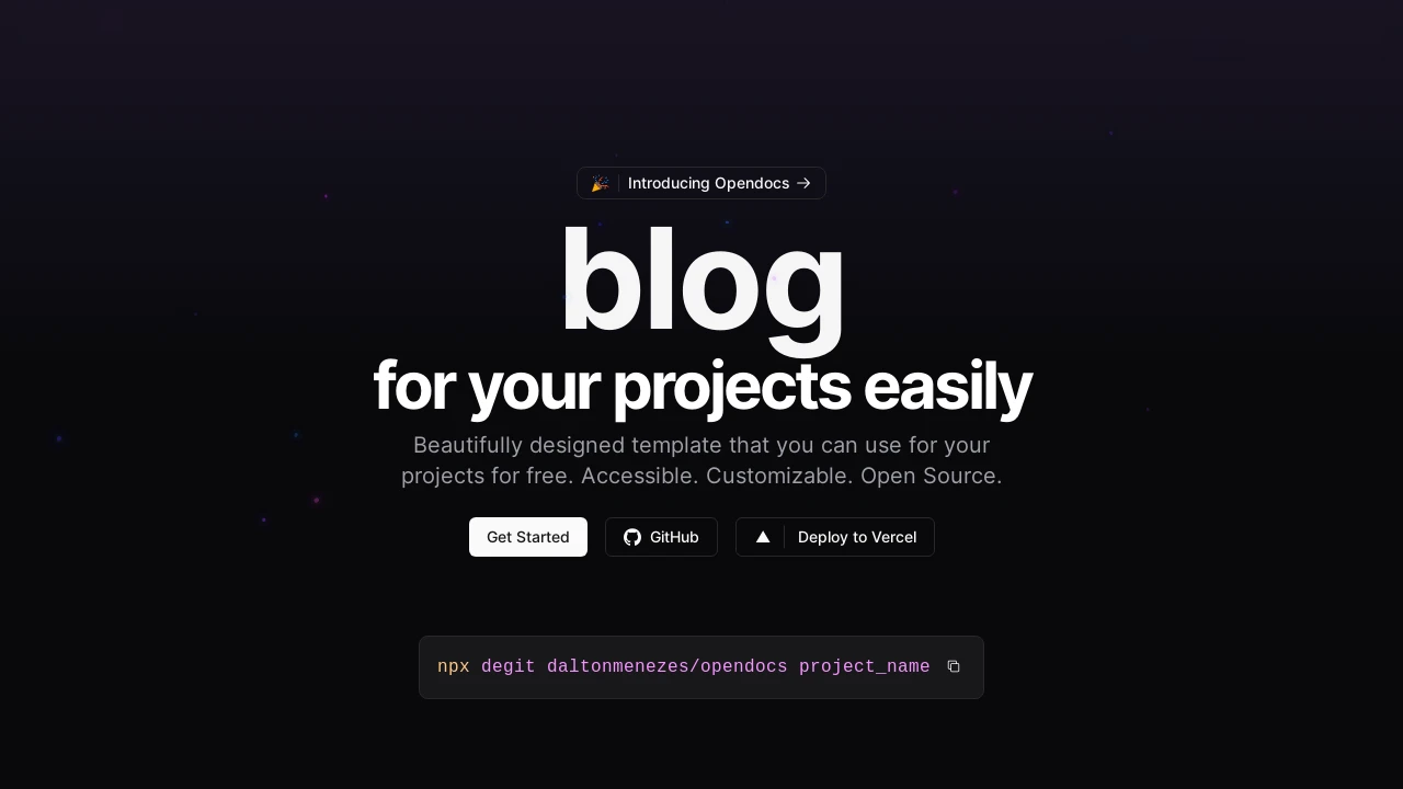 A screenshot of opendocs