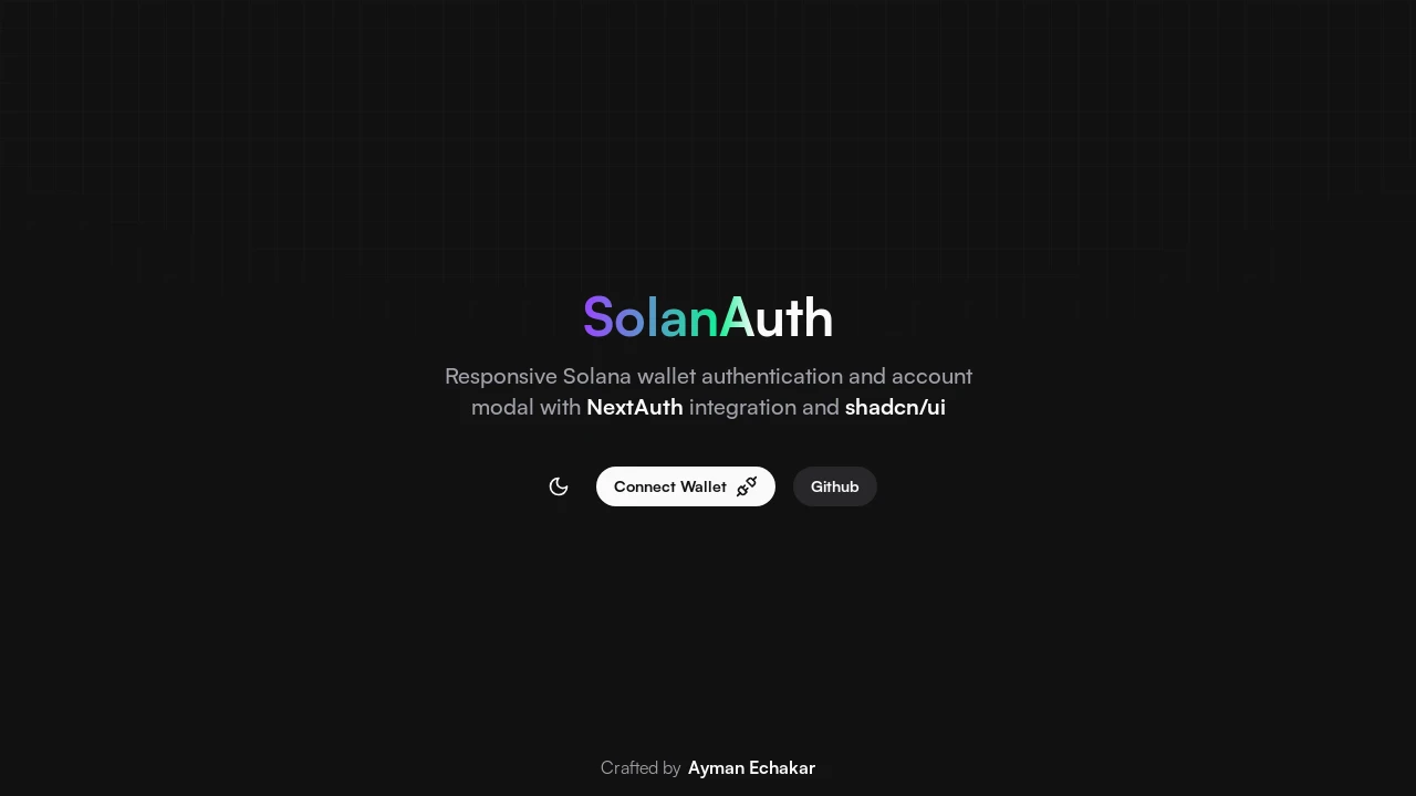 A screenshot of solanauth