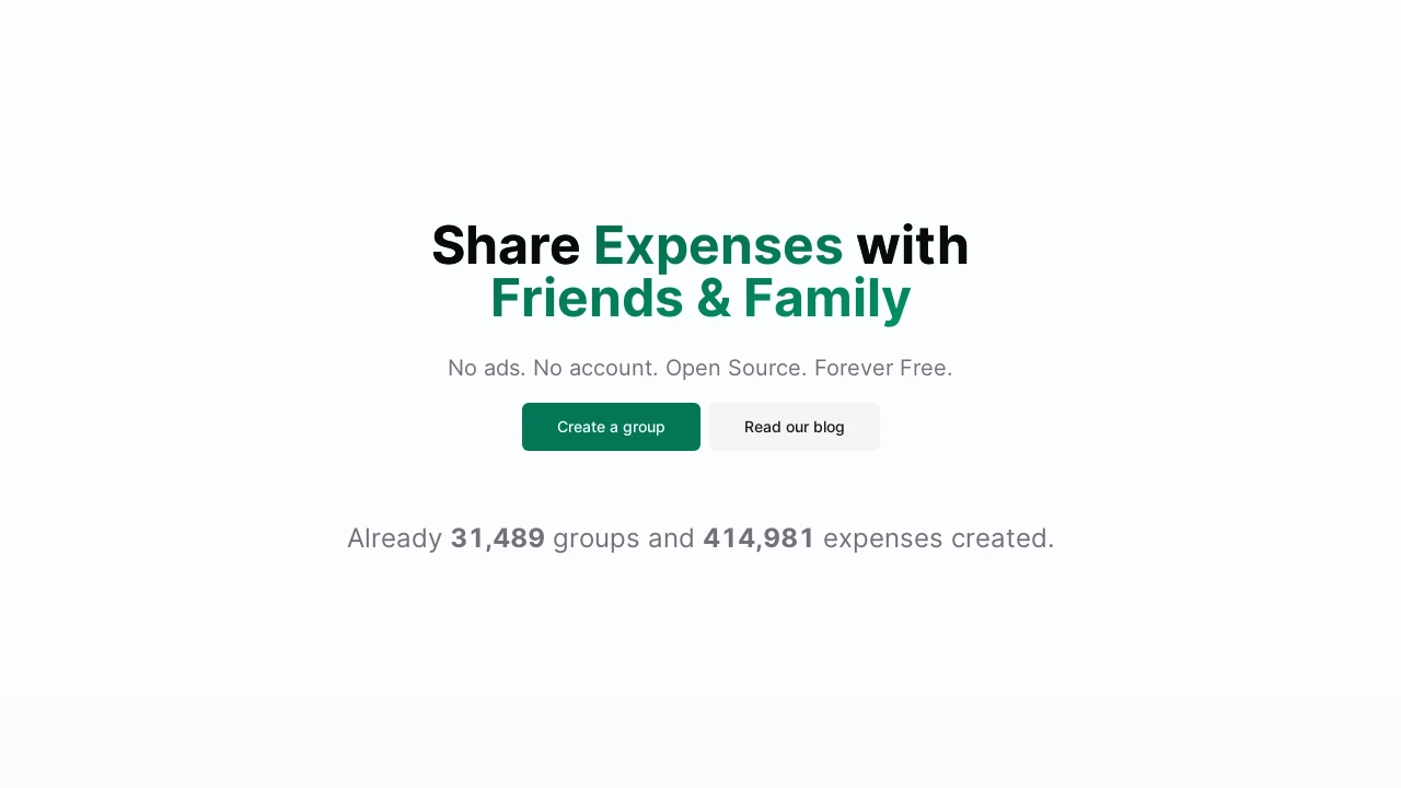 A screenshot of Spliit