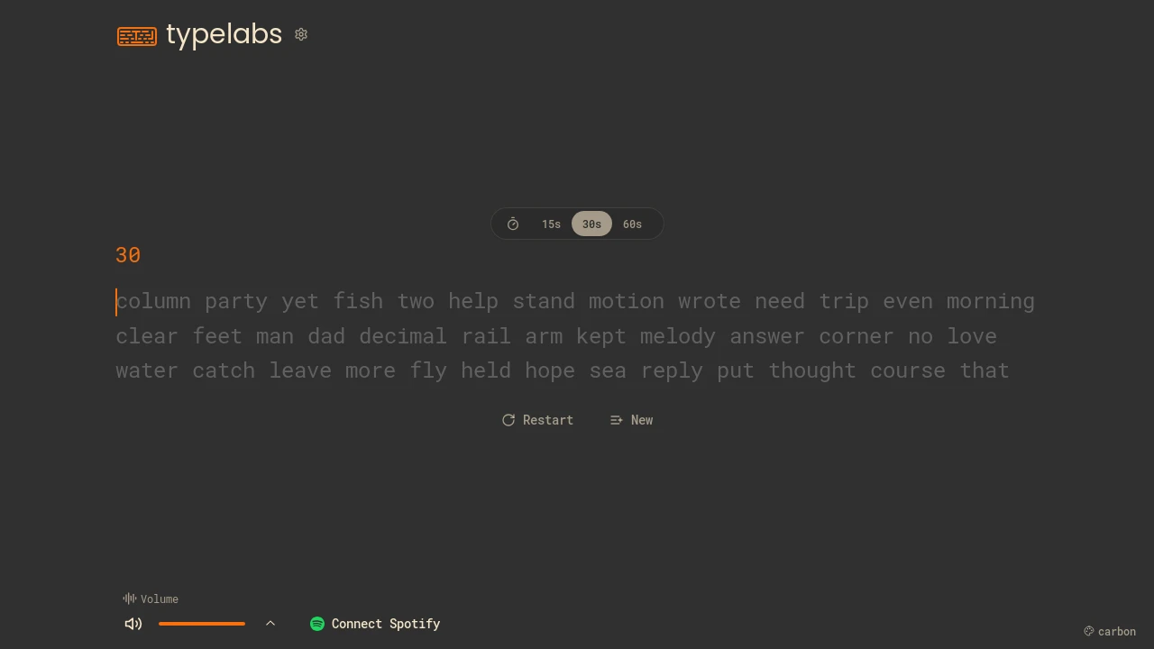 A screenshot of typelabs