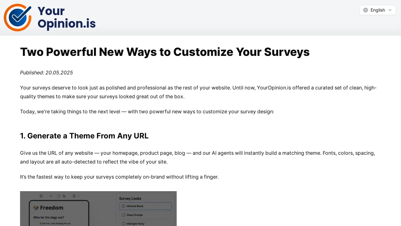 A screenshot of youropinion.is