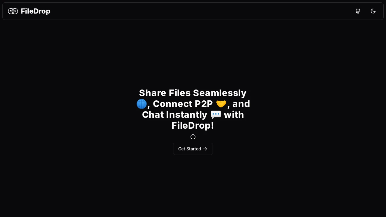 A screenshot of FileDrop
